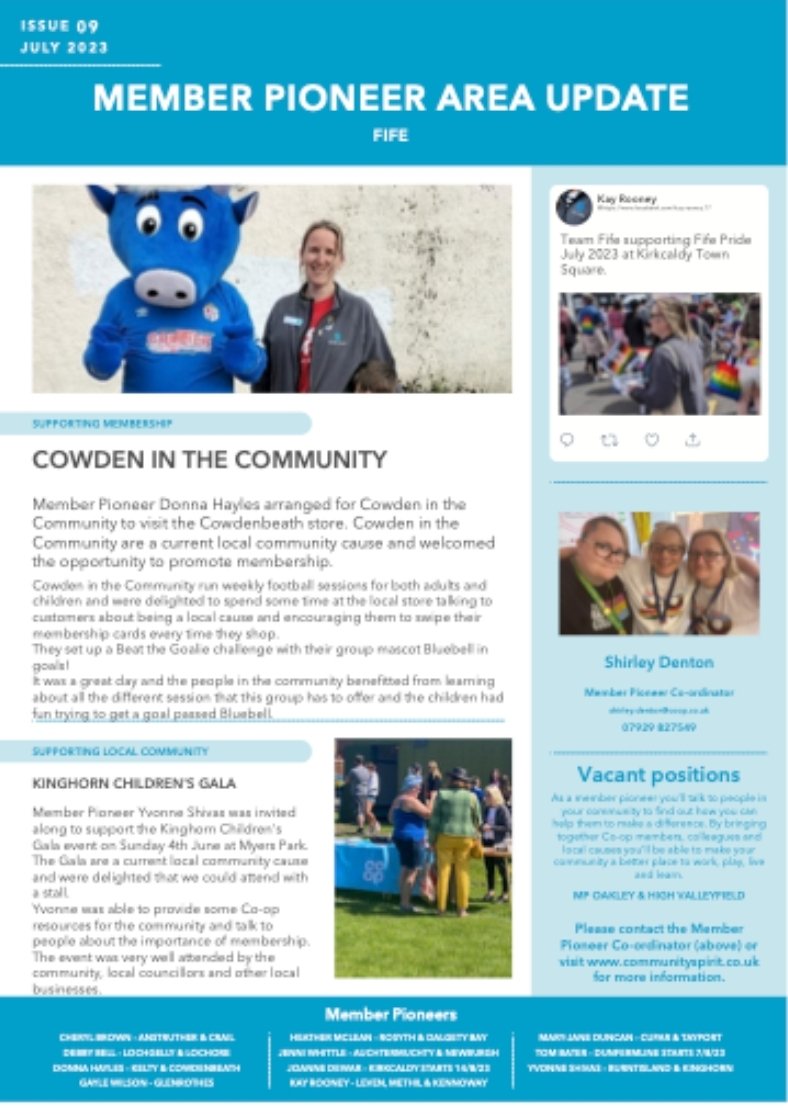 Recent newsletter featuring me and a coo 🤣😜

#memberpioneer #fife
