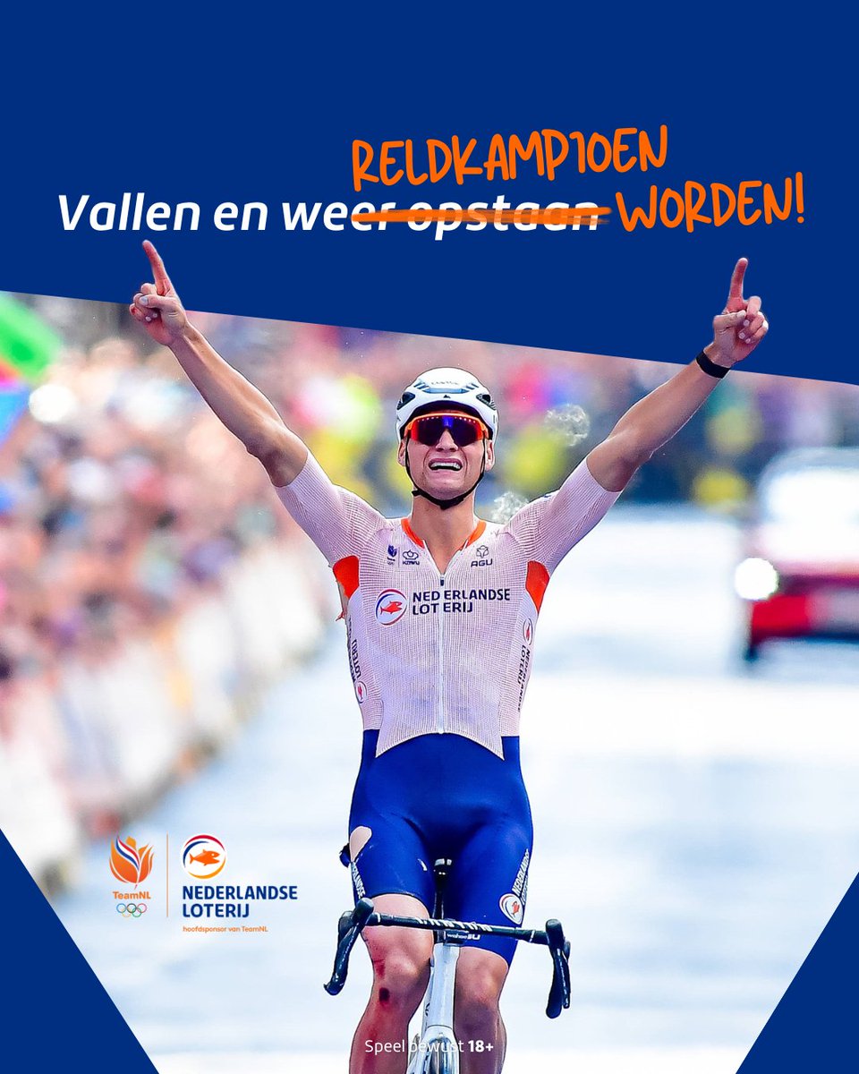 🌈 Perfect weer voor de regenboogtrui! Wat een legendarische overwinning! 

Samen met <a href="/TeamNLtweets/">TeamNL🇳🇱</a> &amp; <a href="/KNWU/">KNWU</a>: Gefeliciteerd Mathieu! 🥳