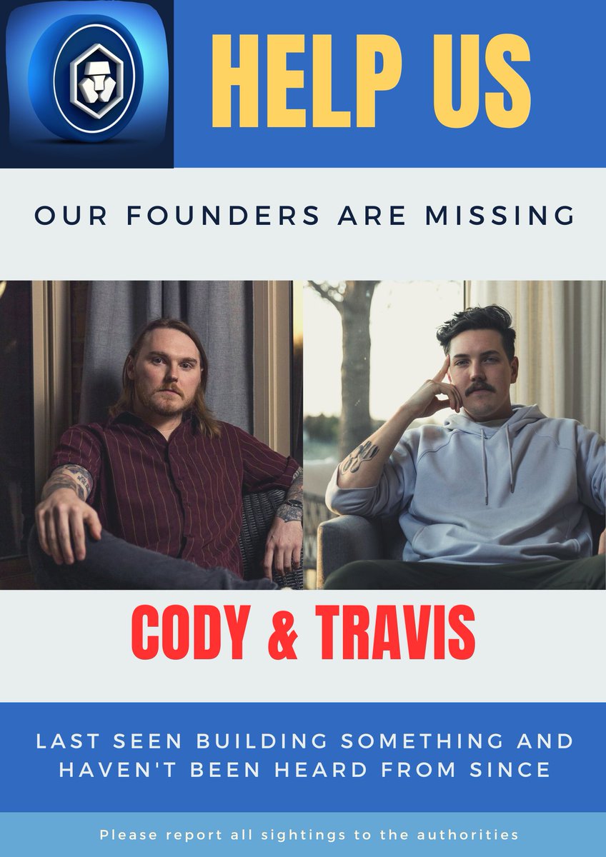 please share far and wide we are worried for our friends.

#crofam #texas #missingperson #help <a href="/AlphabotSociety/">AlphaBot Society🤖</a> #nft #worriedaboutyou #missing #findme <a href="/ericnode/">Eric Anziani</a>