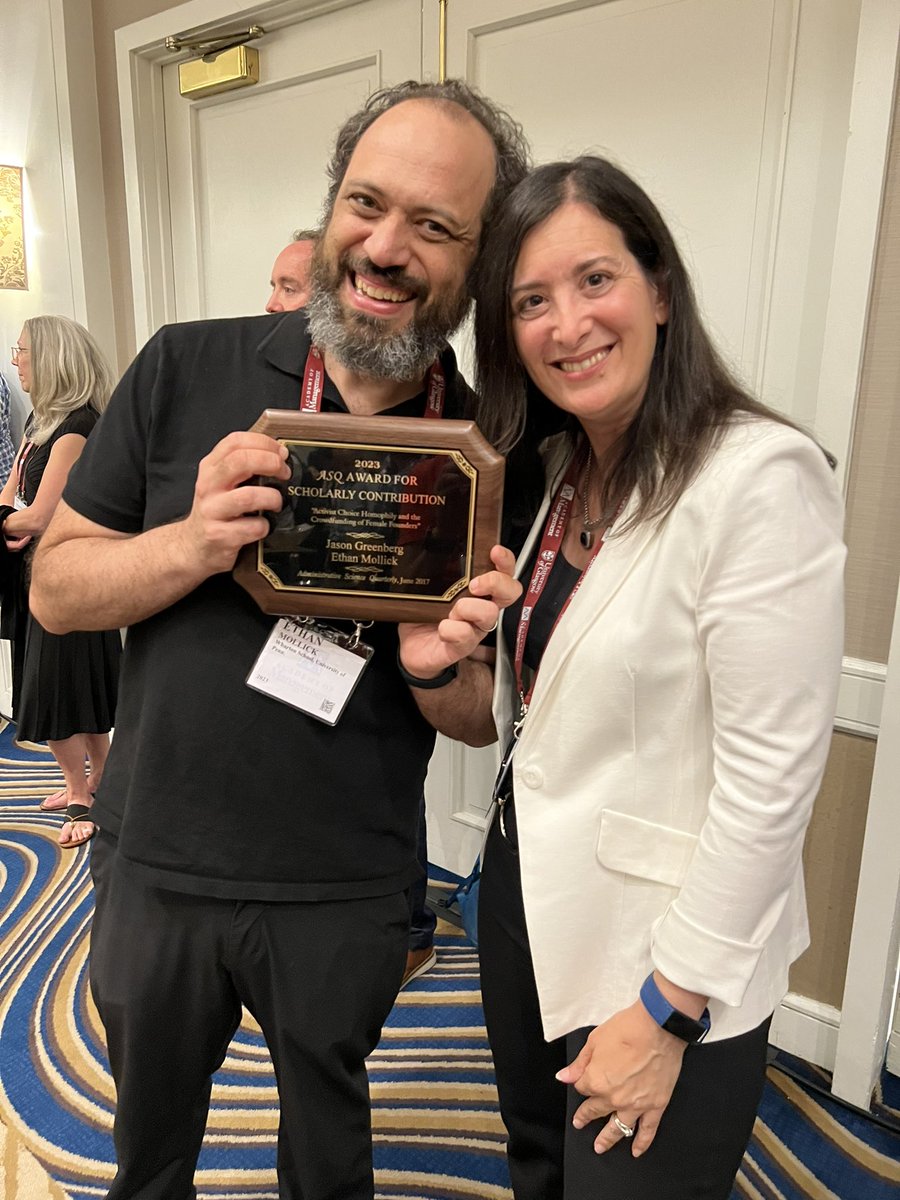 NRothbard's tweet image. An amazing conference for my @Wharton colleagues at #AOM2023. I was able to witness just a few of the many. Congrats to @JaredPScruggs @emollick for best paper awards. @LRosenkopf and Damon Phillips for induction into the @AOM Fellows.