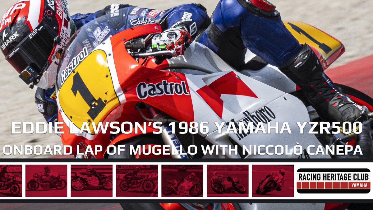 It takes @NickCanepa59 about half a lap of Mugello aboard Eddie Lawson’s Yamaha YZR500 OW81 to figure out the powerband, but when he does, he flies! If you love the sound of a 500cc V4 two-stroke flat out on the pipe, then this is not to be missed! 🎥youtu.be/n4I7Z-tCDyU