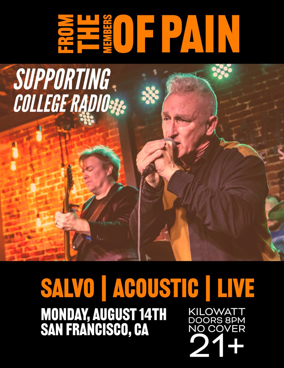 Monday August 14 San Francisco 8PM Kilowatt