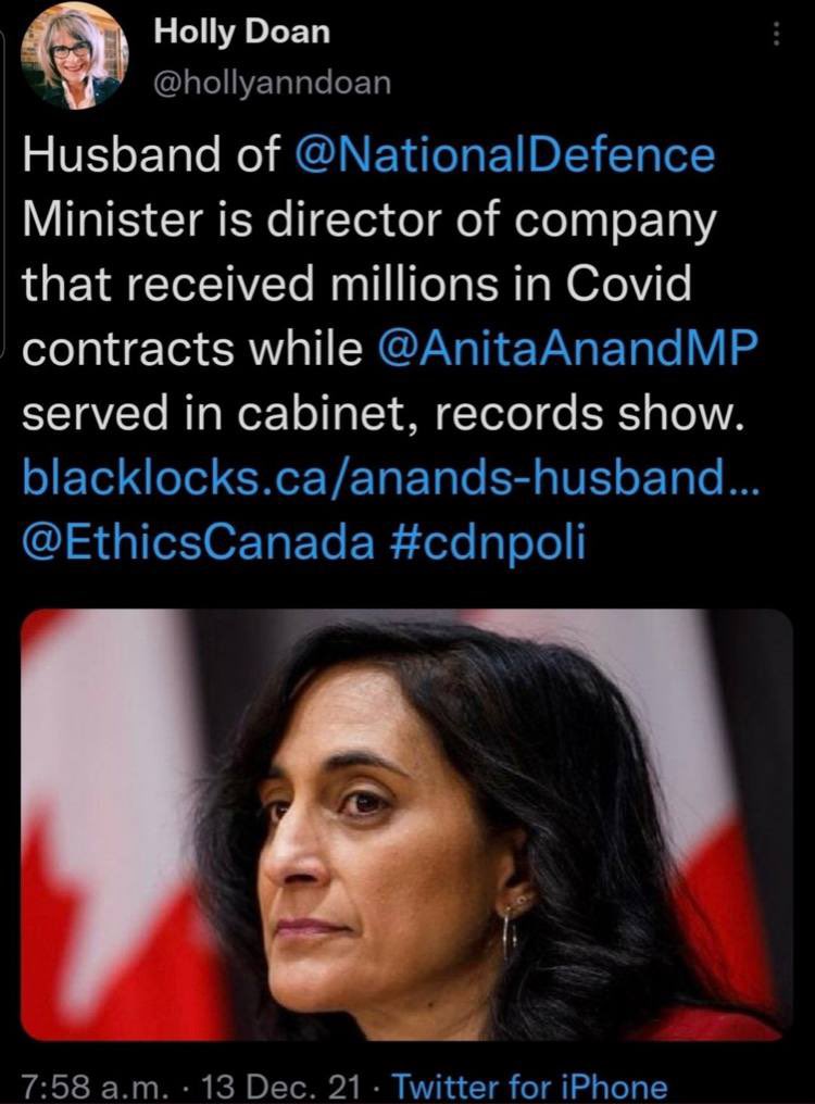 🚨🚨🚨Did anyone ever look into this or does Trudeau’s government just do whatever they want? 

Can someone please explain to me how there’s no conflict of interest here!?🧐

#Corruption #Covid #Vaccine #Canada #AnitaAnand