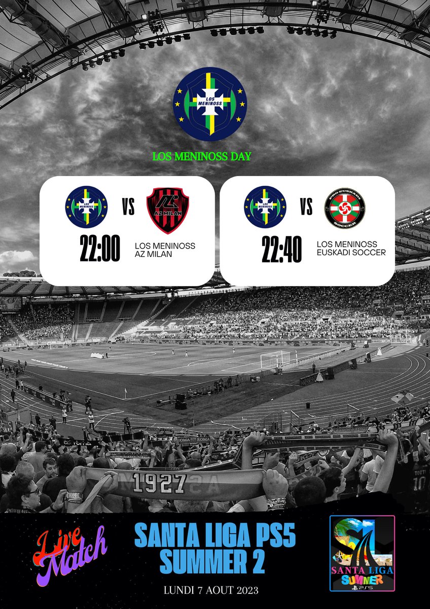 VAMOS MENINOSS ⚔️ <a href="/santa_liga/">SANTA LIGA</a> 
Retrouvez nous sur Twitch
👾losmeninoss👾