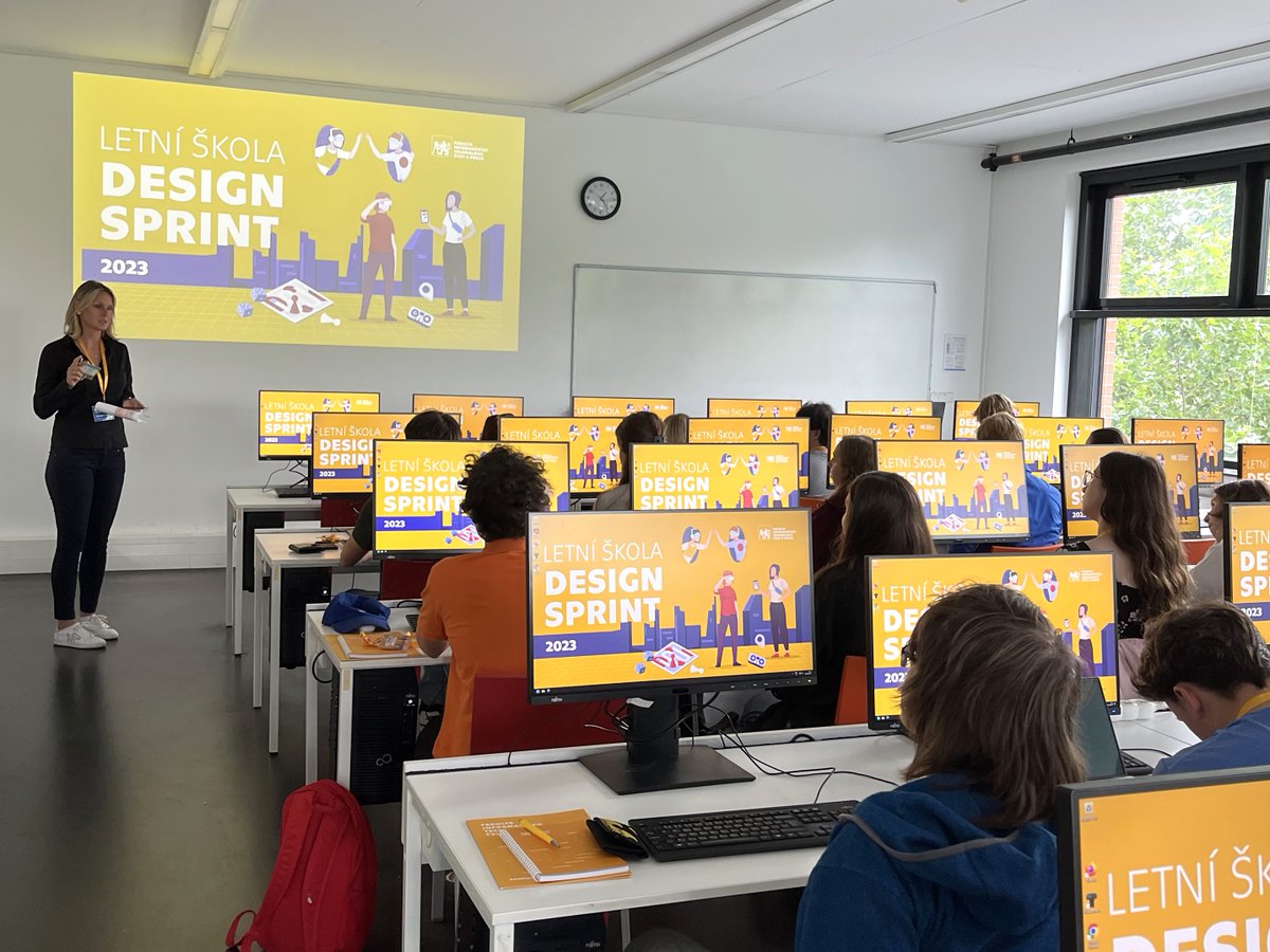 Na #FITČVUT v neděli začala letní škola #DesignSprintFIT. Studenti středních škol se naučí, jak během 5 dnů převést svůj technologický nápad do reálného prototypu a otestovat ho s uživateli. To vše díky metodě #designsprint a v rámci týmové práce. Tématem je #GamesAndCity.