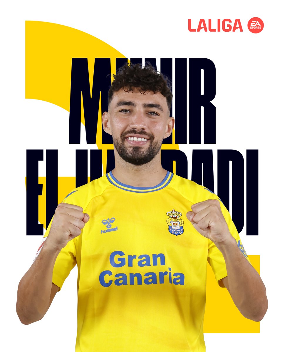 LALIGA (@laliga) on Twitter photo 🌟🐥 Versatilidad, calidad y experiencia en #LALIGAEASPORTS para el equipo 'pío pío'.
💛🇲🇦💛 ¡El delantero <a href="/Munirhaddadi/">munir el haddadi</a> llega a la <a href="/UDLP_Oficial/">UD Las Palmas</a>!
#LALIGATransfers 🌟🐥 Versatilidad, calidad y experiencia en #LALIGAEASPORTS para el equipo 'pío pío'.
💛🇲🇦💛 ¡El delantero <a href="/Munirhaddadi/">munir el haddadi</a> llega a la <a href="/UDLP_Oficial/">UD Las Palmas</a>!
#LALIGATransfers