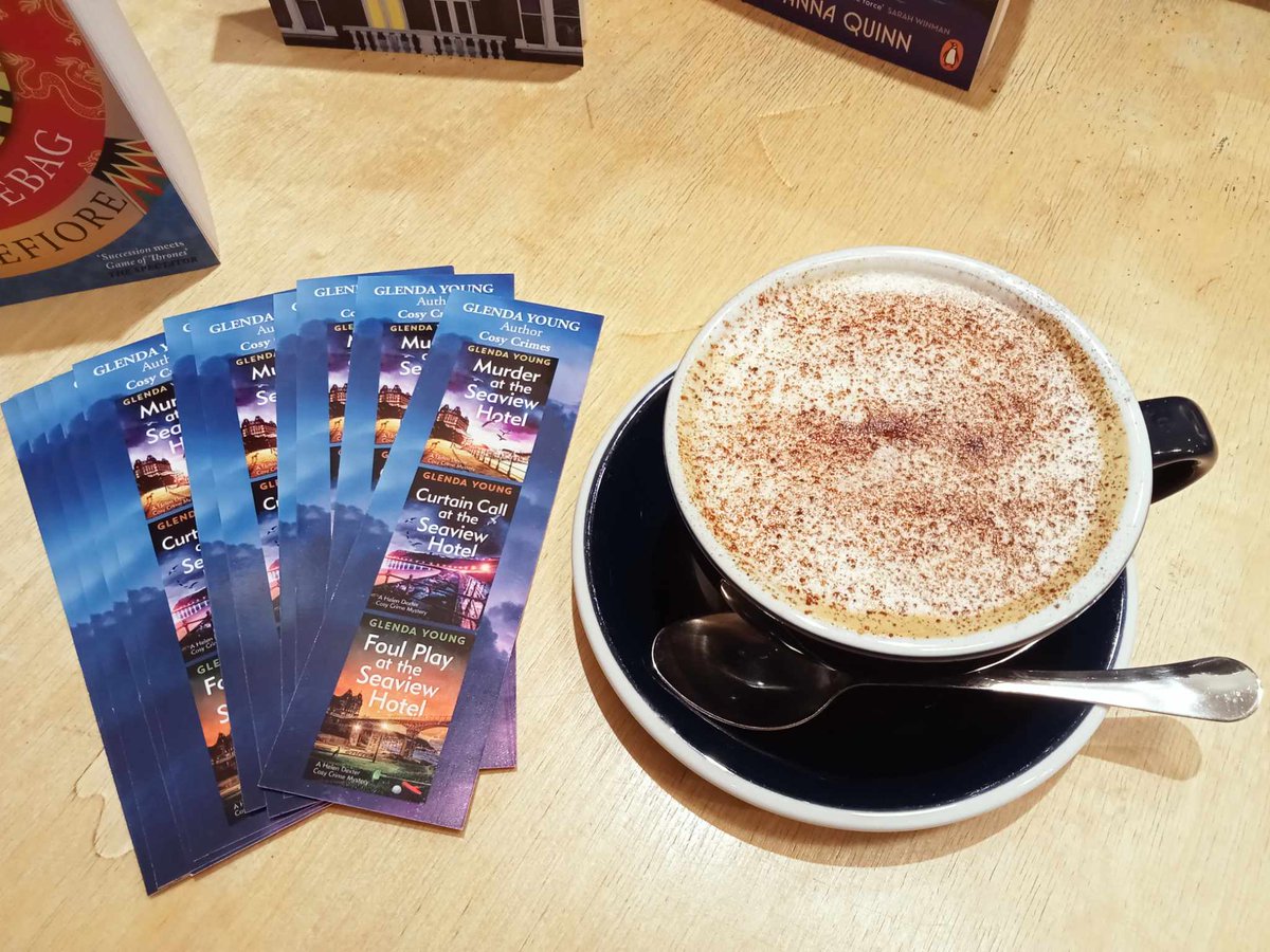 flaming_nora's tweet photo. Perfect way to start Monday with coffee in my favourite cafe @WaterstonesSun and if you're there, pick up one of my free bookmarks too! #sunderland #freebookmarks https://t.co/mYXcT6JUbt