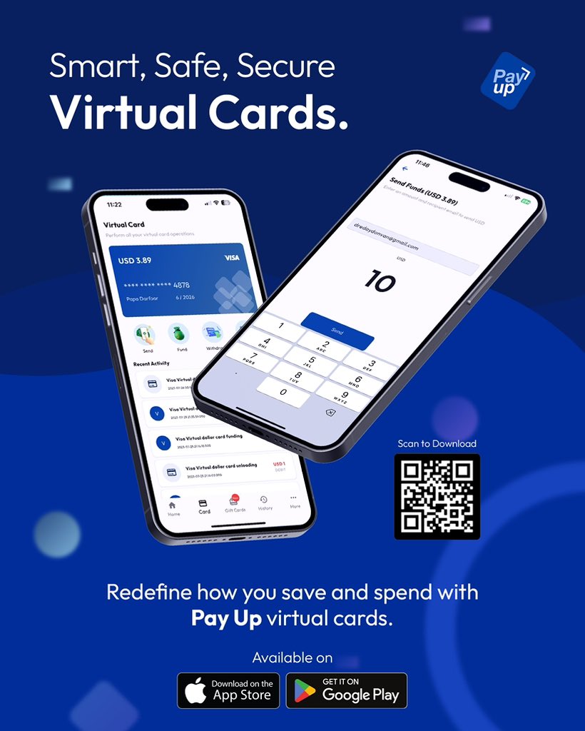 🔥Download the Pay Up Mobile App to experience the future of spending. It’s easy, safe and secure!