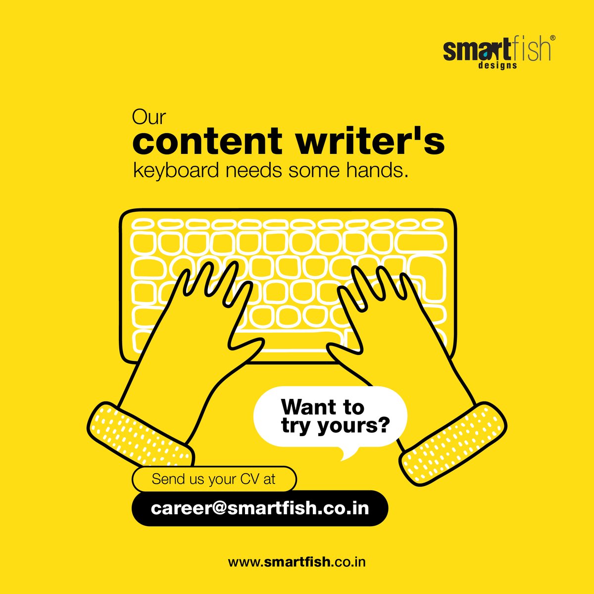 SmartFish's tweet image. Hiring Exceptional Content Writers to Join Our  Team!  If you have a passion for crafting compelling and engaging content, we want to hear from you! Email us at career@smartfish.co.in #ContentWriter #HiringNow #JoinOurTeam&quot;