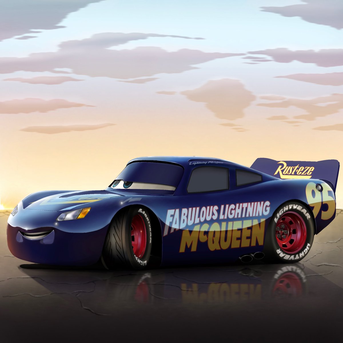 Fabulous Lightning McQueen from
#cars3 
#lightningmcpueen #cars #Disney100  #drawings