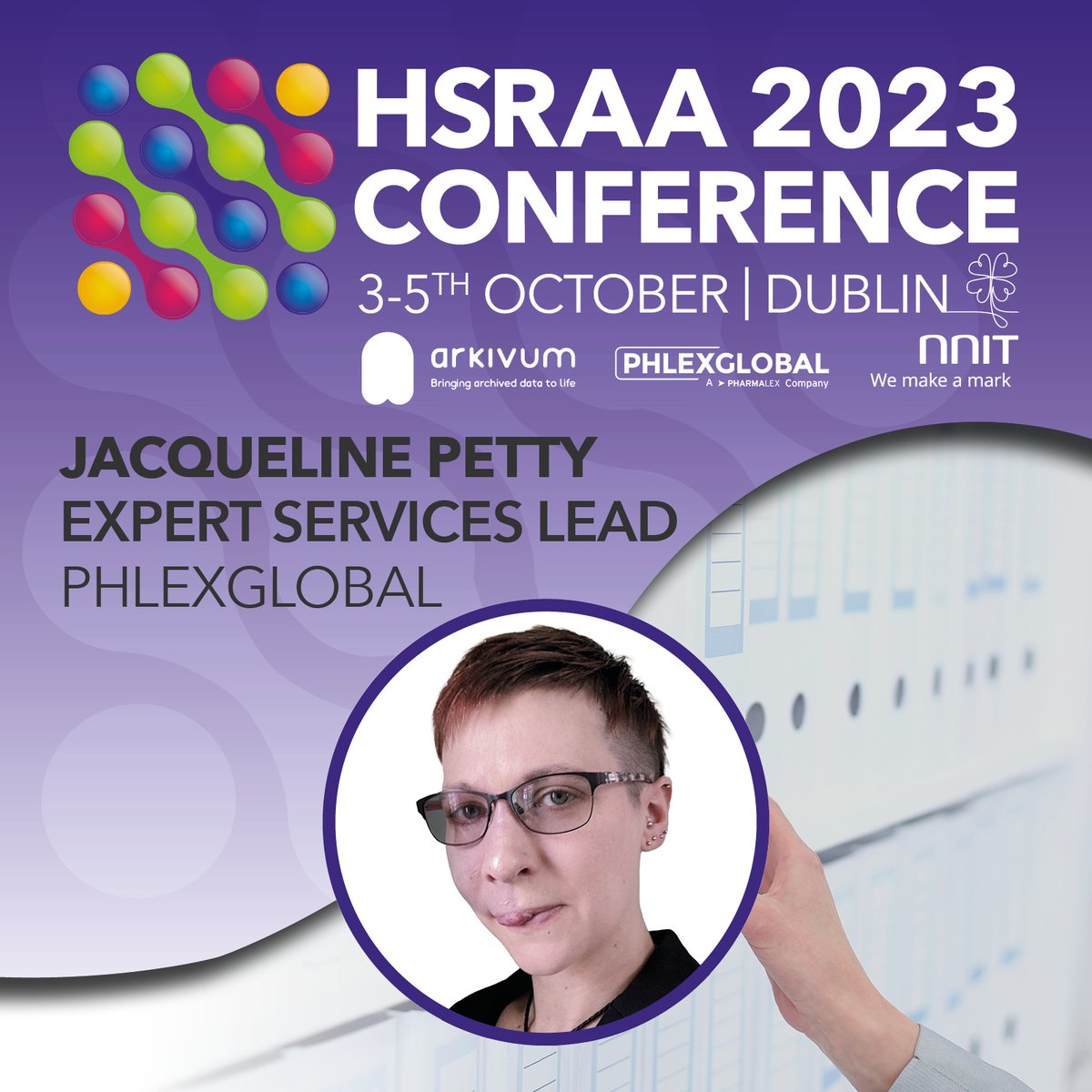 TheHSRAA's tweet photo. The HSRAA looks forward to Jacqueline Petty presenting the session “Rewind the clock and take Trial Master File back to basics: The paradigm of maintaining simplicity while embracing technology” at #HSRAA23.

Book your place today: https://t.co/qi6BCAOwZu

#Archiving #GxP #TMF https://t.co/zoR3TKmQUp