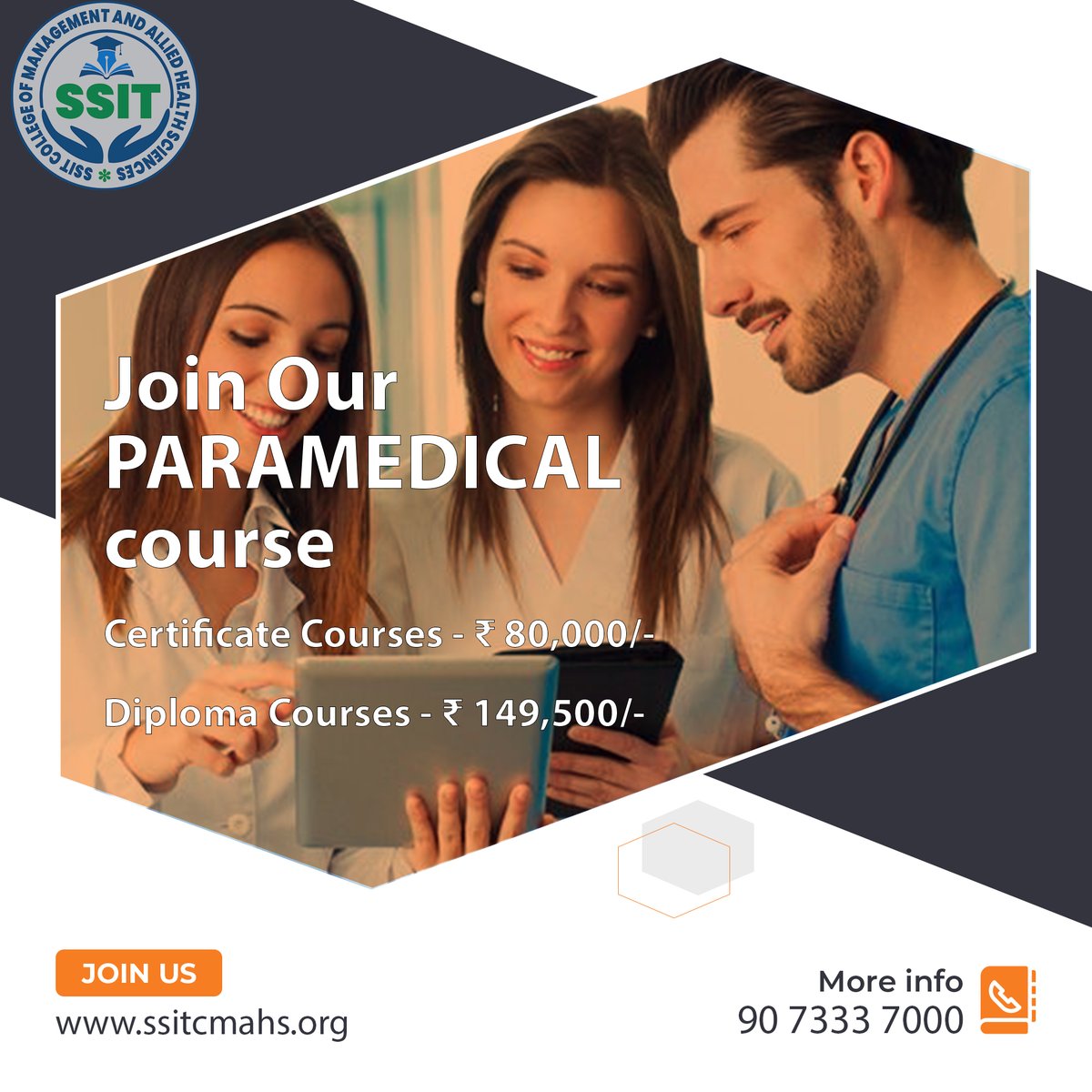 SSITcmahs's tweet image. Don&apos;t miss out on this chance to embark on a journey towards a fulfilling and impactful career in the paramedical field. Join the SSIT family and become a healthcare hero!
 #healthcareheroes #bestcourse #ParamedicalCourses #AdmissionsOpen #success