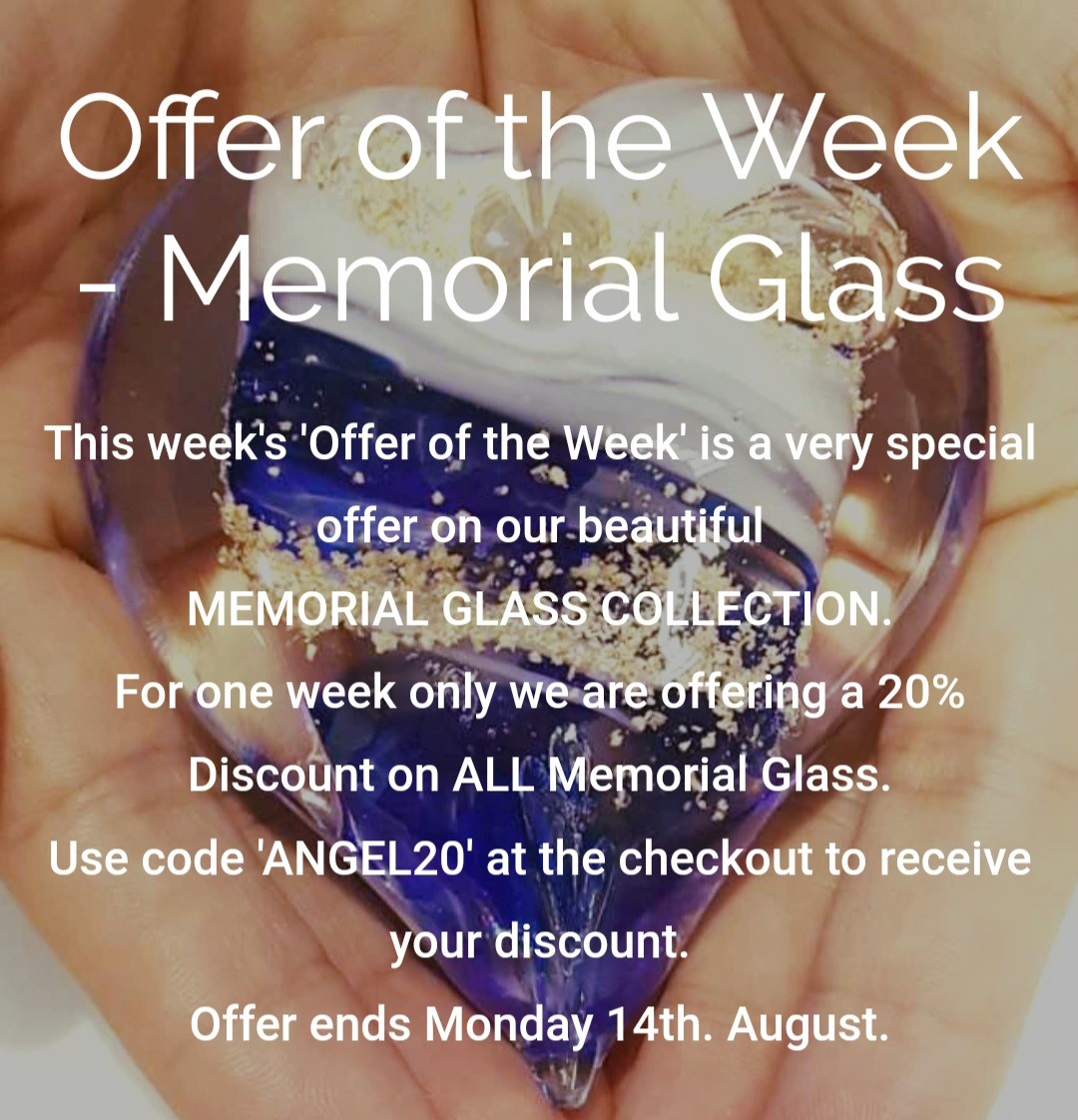BristolGlass's tweet photo. We have a 'Very Special Offer of the Week' this week - 20% OFF our beautiful handmade #MEMORIALGLASS collection with code 'ANGEL20' (just add at the checkout). This offer is for this week only and ends Monday 14th. August  #offeroftheweek
https://t.co/29Ub6837Ym...
The BBG Team https://t.co/MU7u5dgEnG