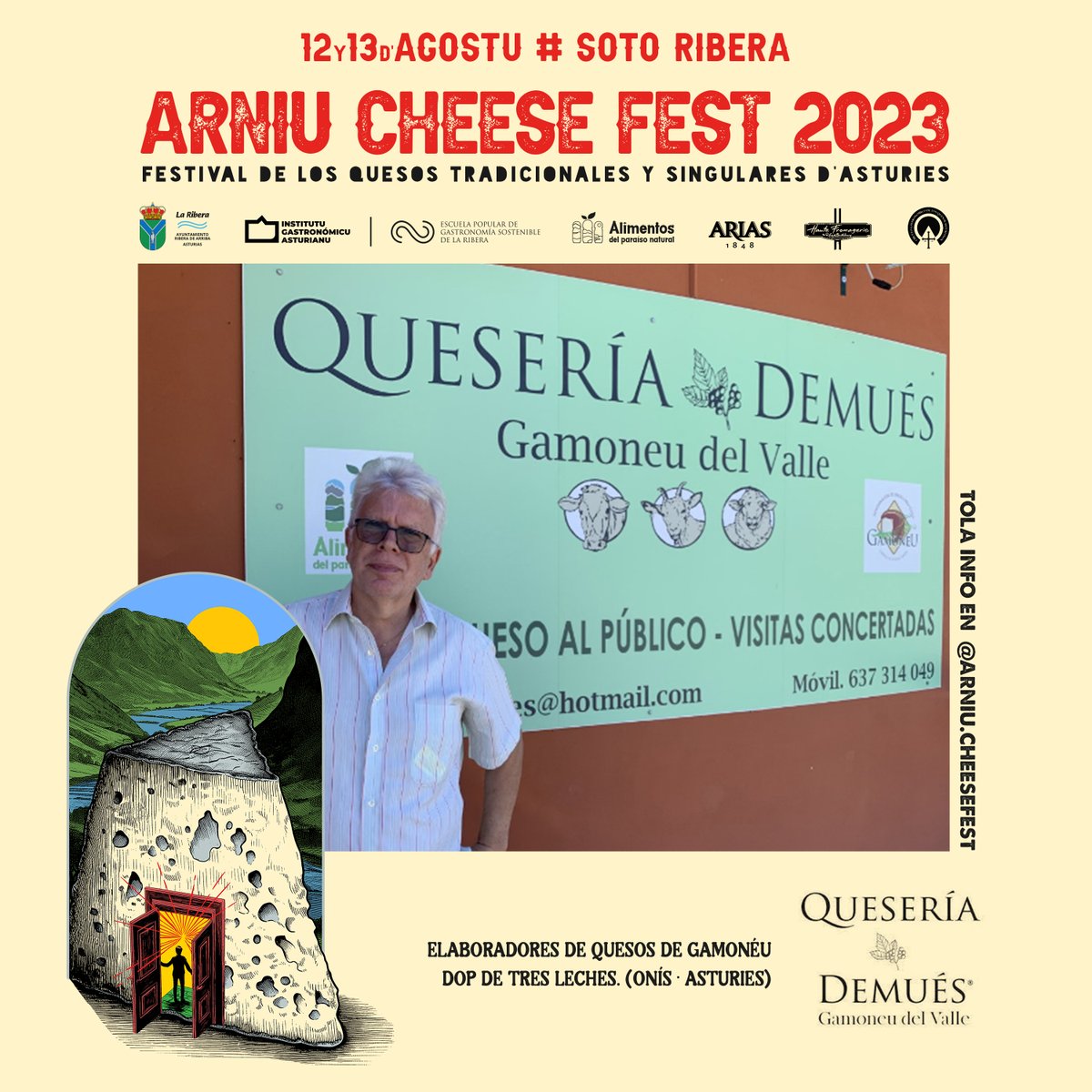 arniucheesefest's tweet photo. 📣 Quesería Demués, repite participación!
Quesería formada en 2019, ellaborador certificáu del quesu @dopgamoneu https://t.co/U2fGuVsdBr