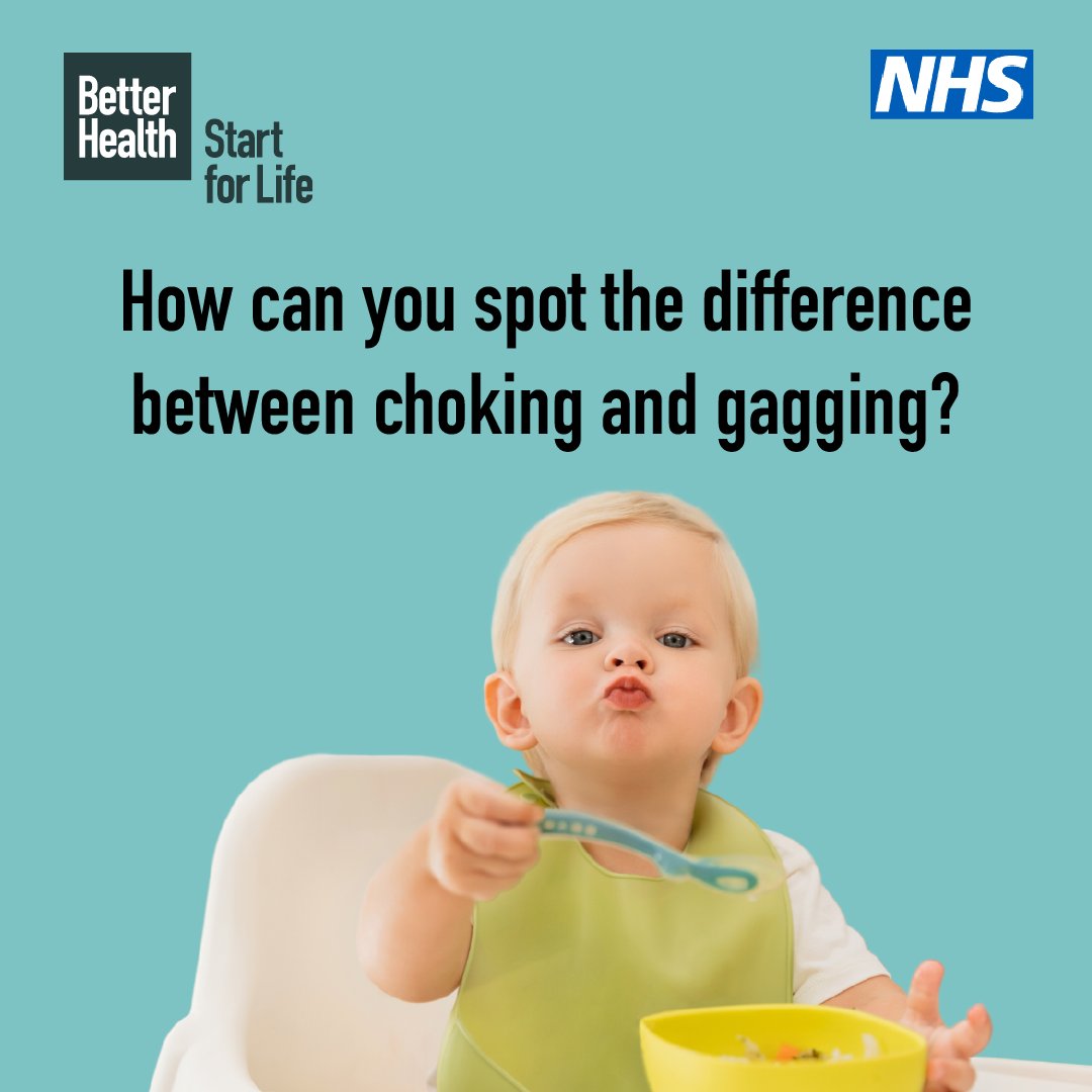 BH_StartForLife's tweet photo. (1) Gagging is a normal reflex as your baby learns to chew and swallow solid foods. Gagging is loud, whereas choking is quiet.
⬇️ https://t.co/eU2JIKbHc5