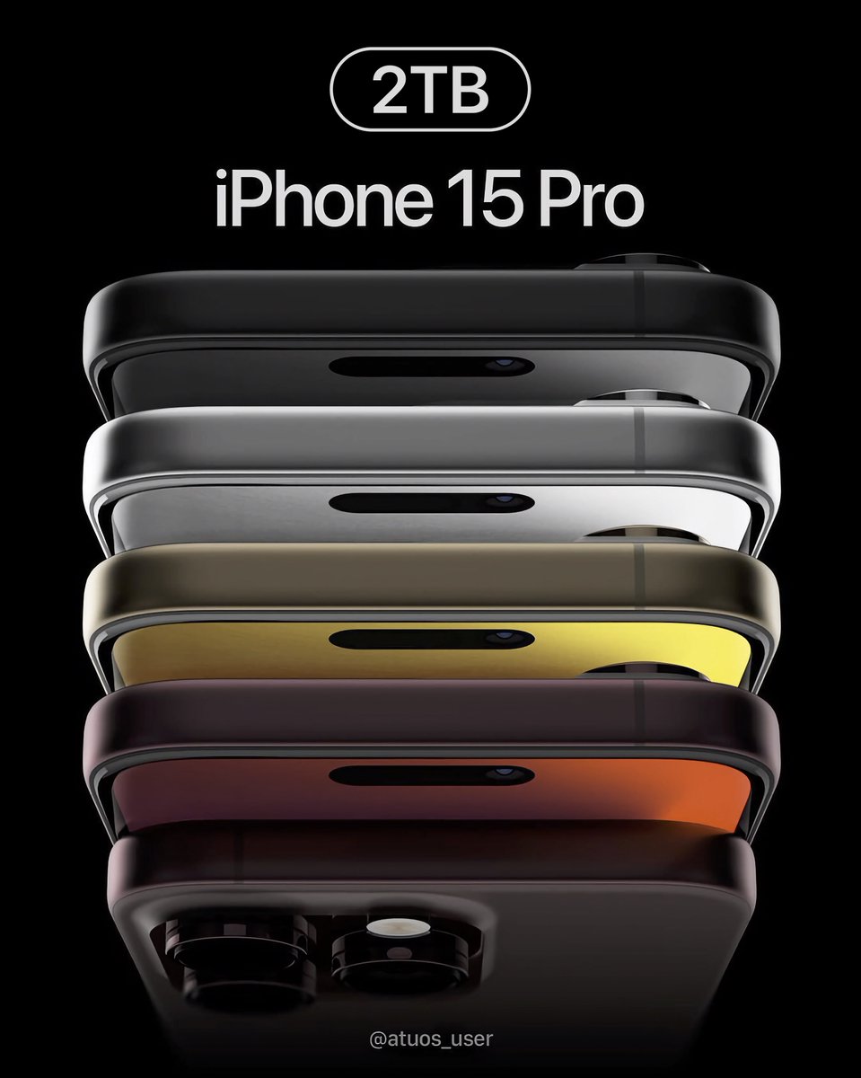 The iPhone 15 Pro models will reportedly feature up to 2TB storage 🤯

Would you buy a 2TB model?

Source: yeux1122 on Naver