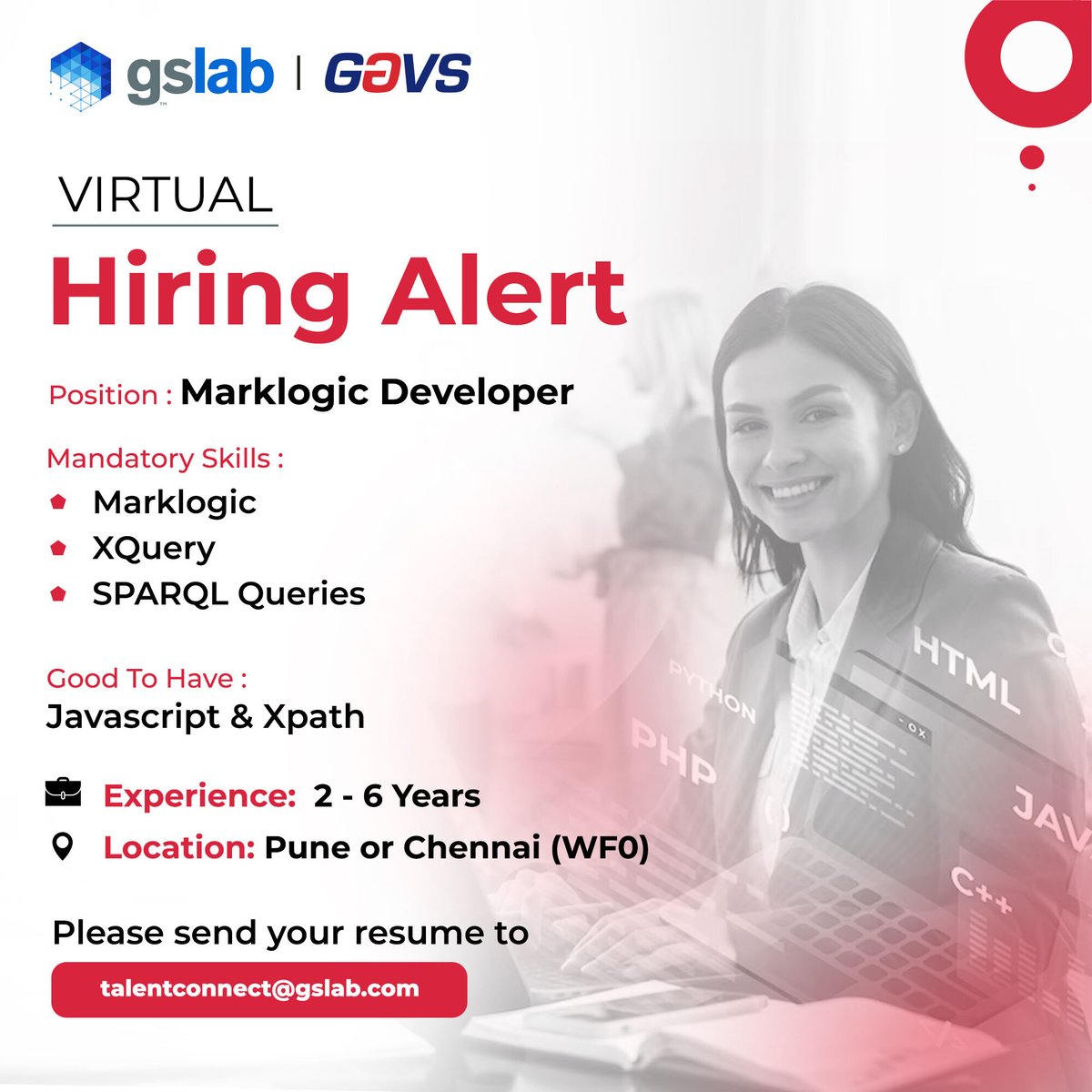 insideneurealm's tweet image. We are currently seeking a skilled Marklogic Developer proficient in #Marklogic, #XQuery, and #SPARQLQueries. 

Share your profile with us at talentconnect@gslab.com, and we will get in touch with you.

#GSLab #GAVS #Hiring