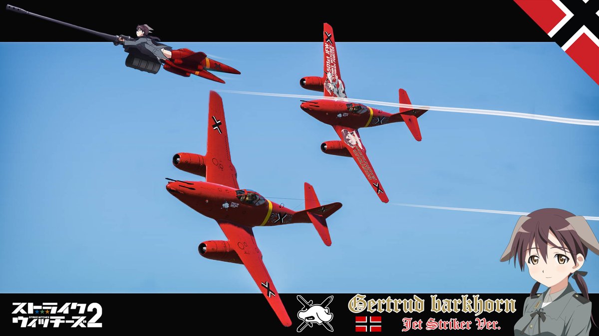Bank_Nitipoom's tweet photo. ❤️Me-262 A-1a/U1 "Gertrud Barkhorn" Jet Striker Ver.
by @ThPudding 🛩️ WTLive : Pudding_chan4488
WTLive Link: https://t.co/YDnxFOBxH7
Normal Ver. Coming soon...
#s_witch #w_witch #WTLive #WarThunder #WarThunder_JP #Alter #ストライクウィッチーズ https://t.co/3zs9WlALSP