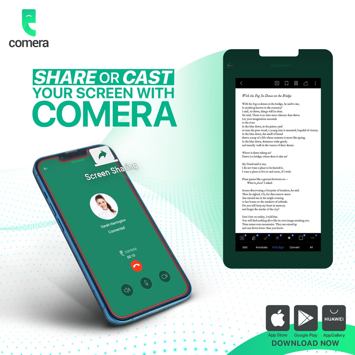 Comera_app's tweet photo. Say goodbye to squinting at small screens during video calls - COMERA's new screen sharing feature has got you covered! Share photos, presentations, and more with ease and make your virtual conversations even more engaging ๐ฑ๐ป๐
#COMERA #screensharing #virtualconversations https://t.co/UvXF4u53hf