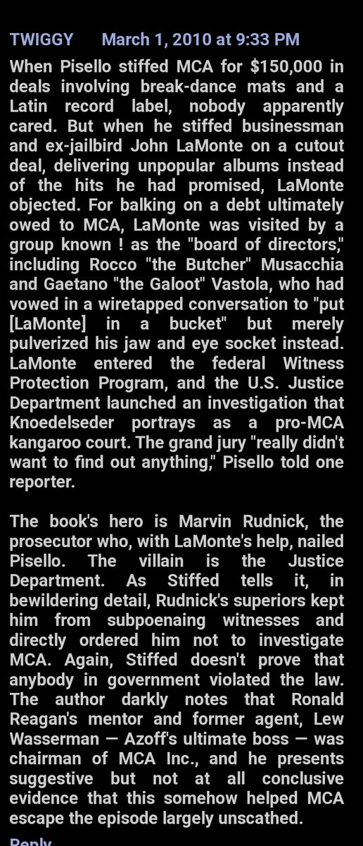 MJHOAXLIVE's tweet photo. #MCA #Azoff #Pisello
#LiveNation And the #MOB
Enter the #Justicedept
We realized early on that we can’t have a third party like a Live Nation holding a gun to our 'head in terms of programming our buildings. That was the
genesis of AEG Live, so that we could have control over the programming of our buildings.- Randy Phillips former CEO AEGLive
