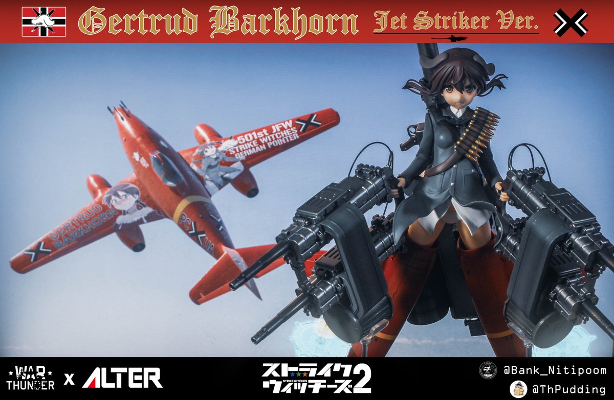 Bank_Nitipoom's tweet photo. ❤️Me-262 A-1a/U1 "Gertrud Barkhorn" Jet Striker Ver.
by @ThPudding 🛩️ WTLive : Pudding_chan4488
WTLive Link: https://t.co/YDnxFOBxH7
Normal Ver. Coming soon...
#s_witch #w_witch #WTLive #WarThunder #WarThunder_JP #Alter #ストライクウィッチーズ https://t.co/3zs9WlALSP