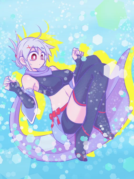 ブルーさんのイラストちょいいじり