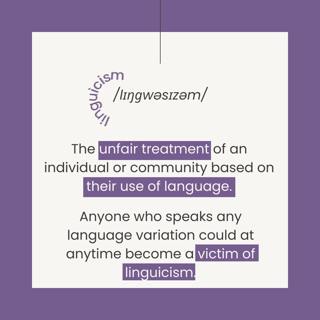 CIRCEproject_EU's tweet photo. OUR DICTIONARY
LINGUICISM - discrimination based on language and accent. Individuals face prejudice or exclusion due to their native tongue or language proficiency. 
@unisiena @BurchUniversity @unihh @WWU_Muenster @EngLangEdu_WWU @IndireSocial @ErasmusPlusInd @divcomuevora https://t.co/LpgRsYYZyy