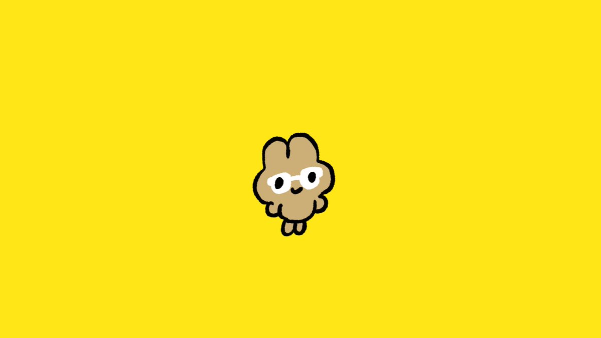 no humans yellow background simple background animal focus rabbit black eyes looking at viewer  illustration images