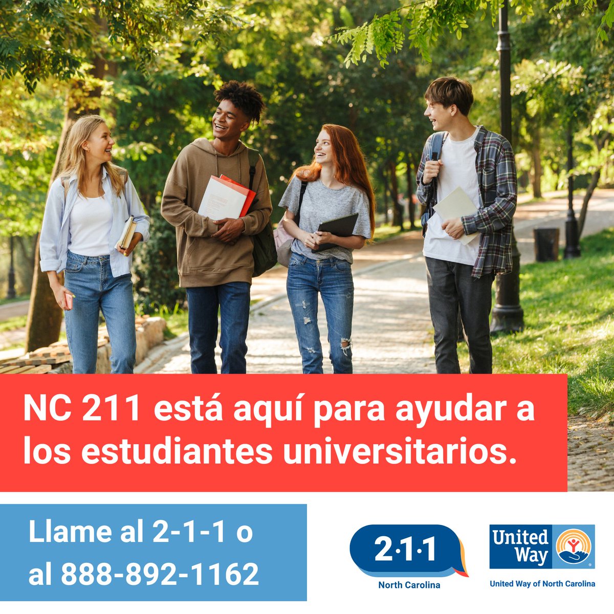 Transitioning to college is a huge step. <a href="/nc_211/">NC 211</a> can help you navigate this life change by connecting you to resources for basic needs. Call 2-1-1 or visit nc211.org.