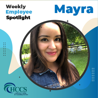 HCCSCoding's tweet image. Employee Spotlight: Mayra Moreno-Correa - Pro Fee Coder 🌟
Let's put the spotlight on Mayra Moreno-Correa whose passion for coding has flourished with more than two years dedicated to HCCS.
#EmployeeSpotlight #ProFeeCoder #WorkLifeBalance #AdventureSeeker #CoffeeLover