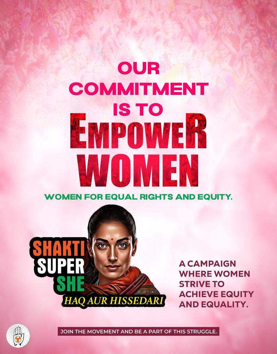 ShaktiSuperShe's tweet photo. Let's join hands for policies better focussing on women's participation.

"𝗦𝗵𝗮𝗸𝘁𝗶 𝗦𝘂𝗽𝗲𝗿 𝗦𝗵𝗲, Haq aur Hissedari" 

Join the movement... https://t.co/z9vt0Lr8Rj