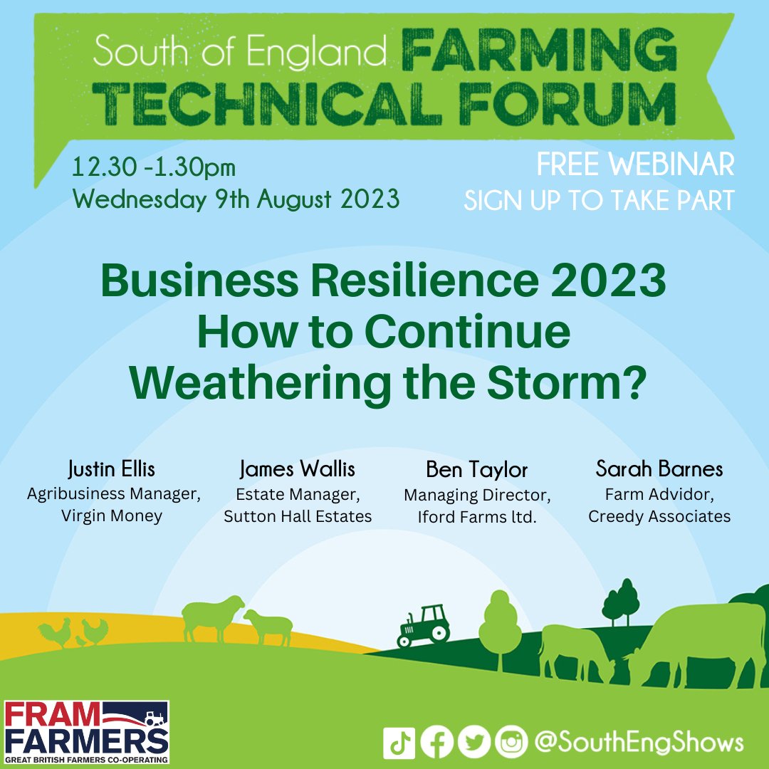 SouthEngShows's tweet image. Tomorrow is our next Farming Technical Forum, 'Business Resilience 2023: How to Continue Weathering the Storm?', online at 12.30-1.30pm
It's not too late to get involved in the discussion! seas.org.uk/professional-d…
This will also be live streamed on Twitter 👀
@beanstlkglobal