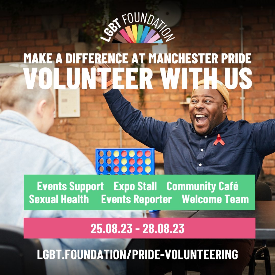 LGBTfdn's tweet image. Want to get involved at Manchester Pride but not sure how? We've got the answers - SIX to be exact! 👇🎉

If you want to experience Pride from a different perspective, apply for one of our six brand-new volunteering roles now! 💜

More info: buff.ly/3OfDotG