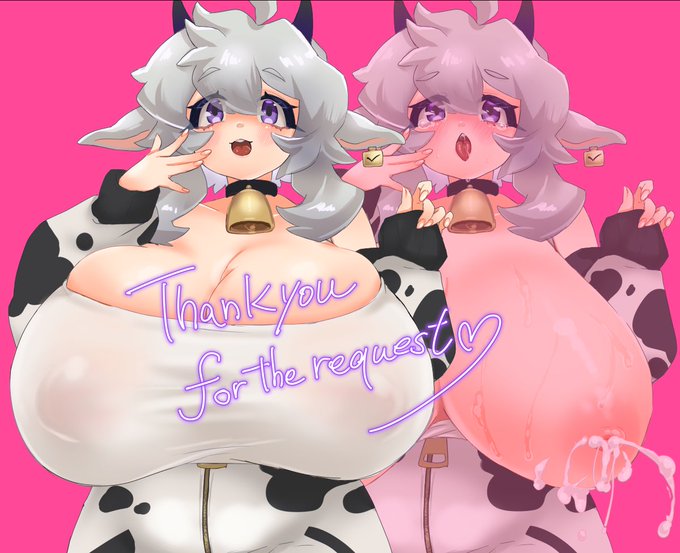 [Skeb納品]依頼主さまの可愛いオリジナル🐮キャラちゃんを描かせていただきました♡ありがとうございます!! 