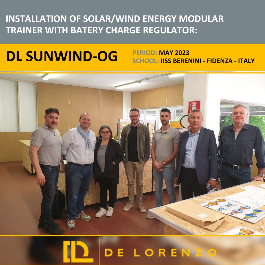 delorenzoglobal's tweet photo. The installation of the Modular Solar and Wind Energy Trainer with Battery Charge Regulator: DL SUNWIND-OG was carried out at IISS BERENINI in #Fidenza, #Italy.
Learn more in the following images!
•
#DeLorenzo #SolarEnergy #WindEnergy #ModularTrainer https://t.co/GessA3krpO