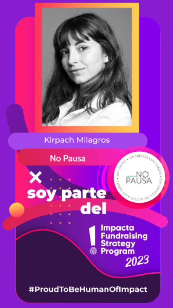¡No Pausa quedó seleccionada por ImpactaVC como una de las #STARTUPS de impacto que el🌍necesita! Estamos orgullosas de ser parte de uno de los fondos de impacto + importantes de #Latam.

¡Gracias Impacta x el reconocimiento y el trabajo realizado! Nos alegra muchísimo.