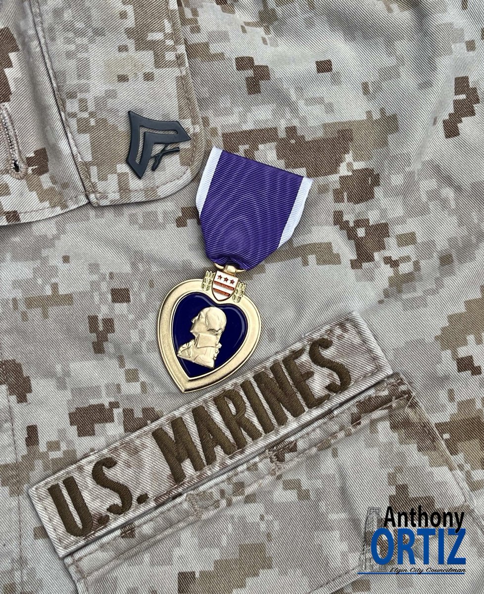 Today, on Purple Heart Day, we honor the brave souls who bear the scars of sacrifice. Their courage and resilience remind us that in the face of adversity, the human spirit can soar to unimaginable heights. Let us never forget their sacrifice.

#PurpleHeartDay #USMC #ElginIL
