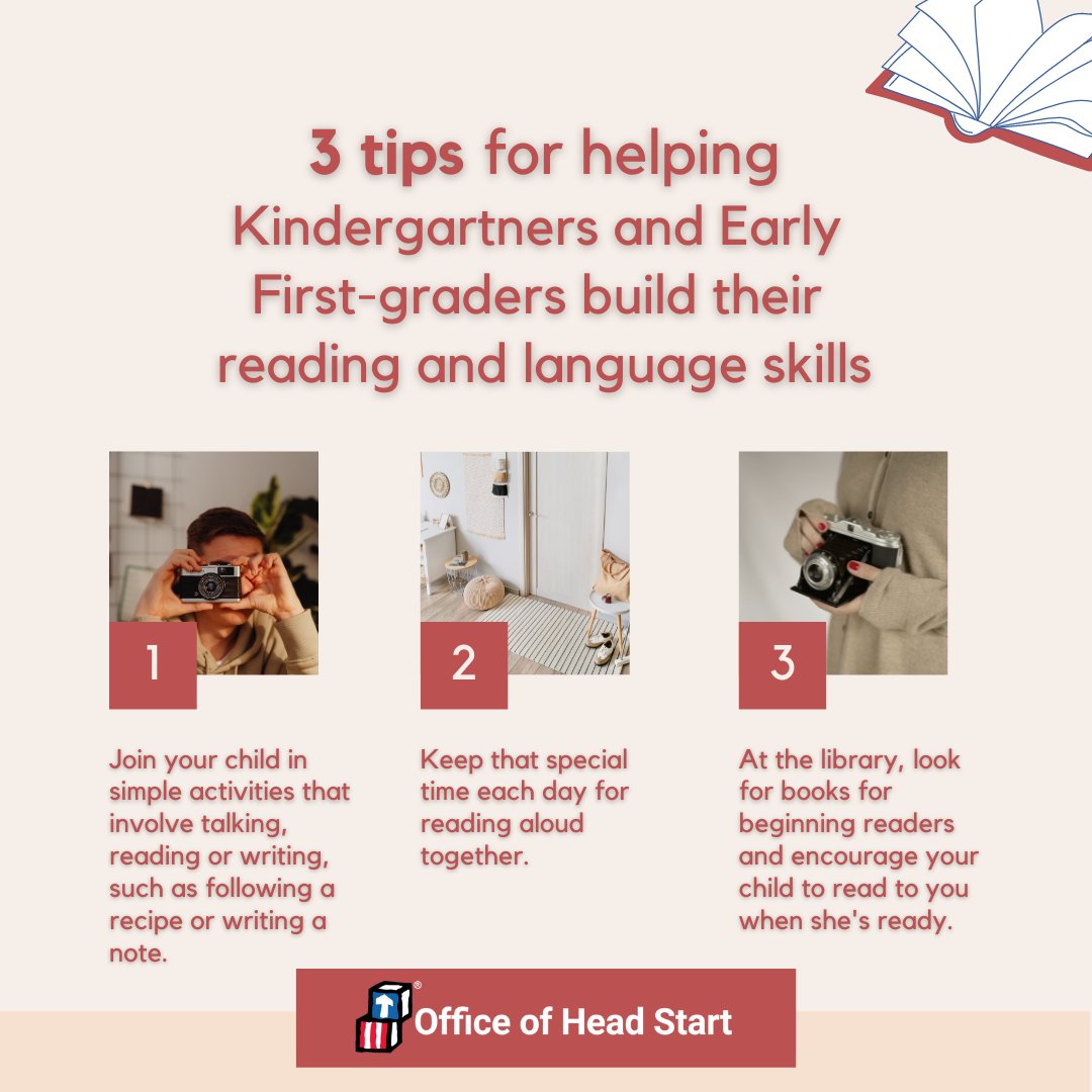 Reading is at the heart of all learning! Parents – Check out these tips to help your kindergartener or early first-grader build their love of reading: buff.ly/2yZrIHT