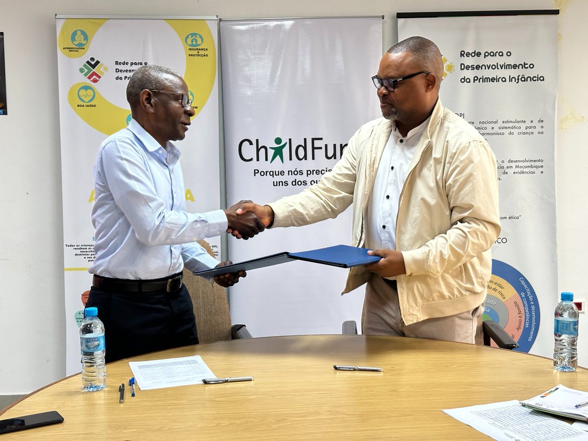 ChildFundMoz's tweet photo. ChildFund Mozambique signed today two Memorando of Understanding (MoU) with the Early Childhood Development Network (RDPI) and Associação de Futebol Dá Força (AFDF) aiming to develop strategic activities for the assistance of children from 0 to 05 years old in Mozambique. https://t.co/CGHAfb7pK6