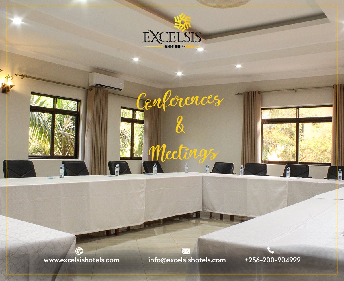 Looking for a convenient place to host your forthcoming conferences and general meetings from? Book with us for an unforgettable experience and service at #ExcelsisGardenHotels. 🏨#WeAreOpen