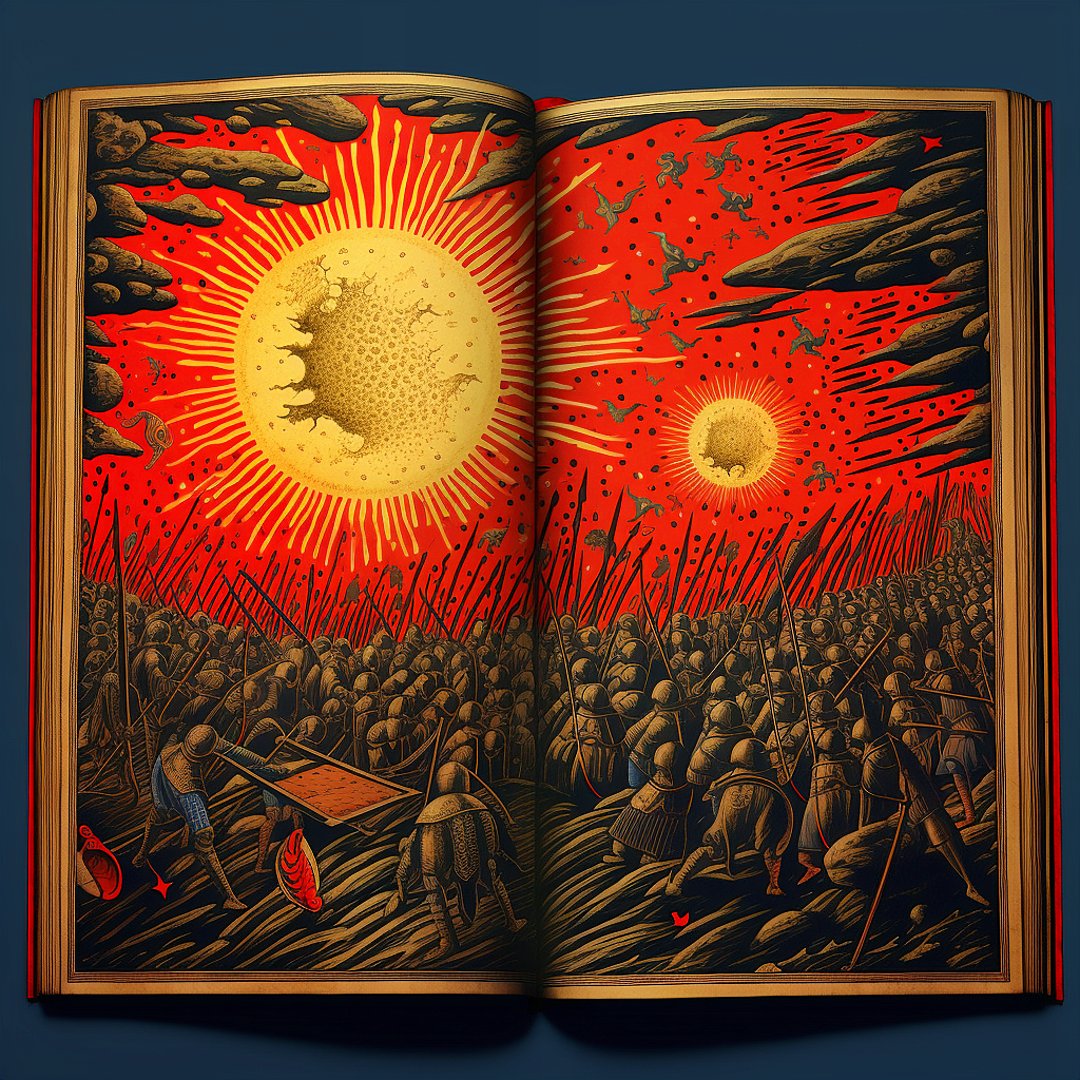 VintageLineArt's tweet photo. "War is a scar on the soul of the world. It leaves a mark that never fully heals."  #JRRTolkien #TheLordoftheRings 
#photooftheday #art #picoftheday #aiart #aiartcommunity #digitalart  #artoftheday #artificialart #artistsoninstagram #instagood #beautiful #aidailyprompt https://t.co/PEvZFgxiav