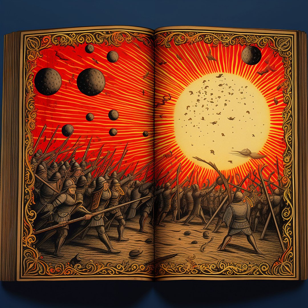 VintageLineArt's tweet photo. "War is a scar on the soul of the world. It leaves a mark that never fully heals."  #JRRTolkien #TheLordoftheRings 
#photooftheday #art #picoftheday #aiart #aiartcommunity #digitalart  #artoftheday #artificialart #artistsoninstagram #instagood #beautiful #aidailyprompt https://t.co/PEvZFgxiav