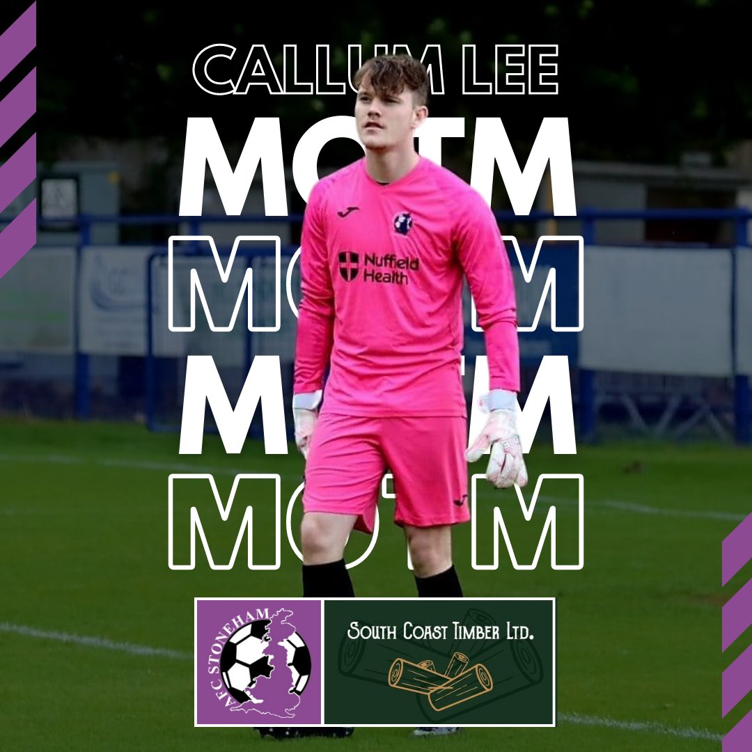 afc_stoneham's tweet photo. MOTM |

Goalkeeper Callum Lee was voted man of the match on Saturday for his performance in our FA Cup victory. 

Cal is sponsored by South Coast Timber 

#UpThePurps 💜⚽️ https://t.co/6BaYaxd2pI