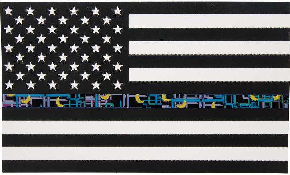 Flying my Thin Complicated Line flag in support of the employees who put their lives on the line every day so that we can buy Dan Flashes shirts