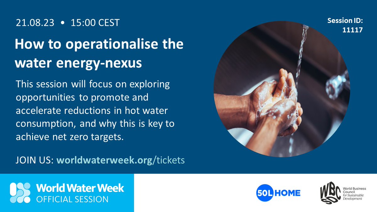 50L Home Coalition (@50lhome) on Twitter photo ๐งJoin us at #WWWeek in #Stockholm where we'll discuss operationalising the water energy-nexus๐ฟ Let us know if you'll be there!๐ <a href="/siwi_www/">World Water Week</a> ๐งJoin us at #WWWeek in #Stockholm where we'll discuss operationalising the water energy-nexus๐ฟ Let us know if you'll be there!๐ <a href="/siwi_www/">World Water Week</a>