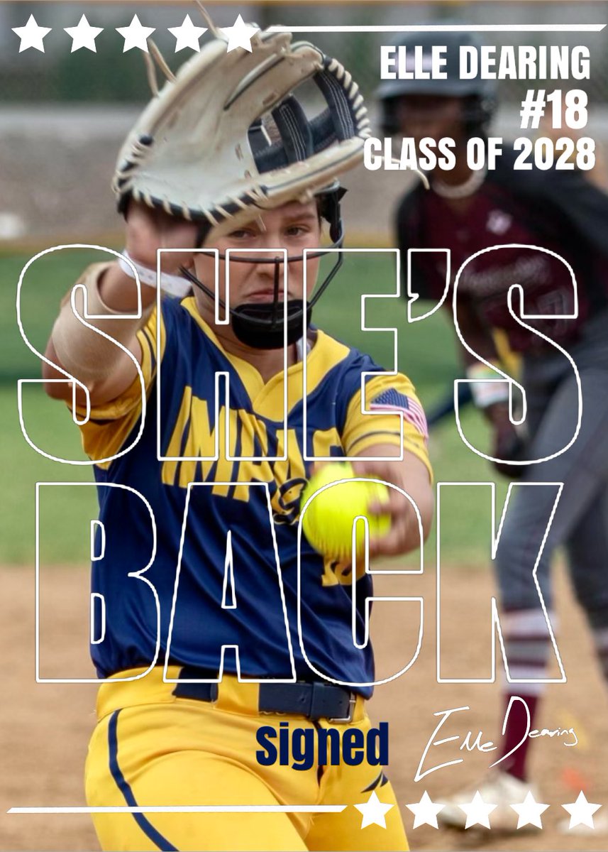 Impact Caymol National Soliz (@icnationalsoliz) on Twitter photo IGS is happy to welcome 2028 LHP Elle Dearing <a href="/edearing_2028/">Elle Dearing</a> back for our 2024 Championship run!
<a href="/ImpactGoldOrg/">Impact Gold Fastpitch</a> <a href="/LegacyLegendsS1/">Legacy & Legends Softball</a> <a href="/ondecksoftball/">OnDeck Softball 🥎</a> <a href="/OU_Softball/">Oklahoma Softball</a> <a href="/GassoPatty/">Patty Gasso</a> <a href="/ExtraInningSB/">EXTRA INNING SOFTBALL</a> <a href="/scan1ansports/">ꜱᴄᴀɴʟᴀɴ ꜱᴘᴏʀᴛꜱ™️</a> <a href="/SBRRetweets/">Softball Recruiting Reposts</a> IGS is happy to welcome 2028 LHP Elle Dearing <a href="/edearing_2028/">Elle Dearing</a> back for our 2024 Championship run!
<a href="/ImpactGoldOrg/">Impact Gold Fastpitch</a> <a href="/LegacyLegendsS1/">Legacy & Legends Softball</a> <a href="/ondecksoftball/">OnDeck Softball 🥎</a> <a href="/OU_Softball/">Oklahoma Softball</a> <a href="/GassoPatty/">Patty Gasso</a> <a href="/ExtraInningSB/">EXTRA INNING SOFTBALL</a> <a href="/scan1ansports/">ꜱᴄᴀɴʟᴀɴ ꜱᴘᴏʀᴛꜱ™️</a> <a href="/SBRRetweets/">Softball Recruiting Reposts</a>