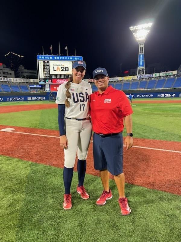 DOBIE_SOFTBALL's tweet photo. These Two alumni in Japan Representing DOBIE ! @Tpleasants17 living out that dream playing for the USA AND @CoachMalveaux getting to coach these amazing athletes! Lots of pride right there! 🤘🤘
#dobiepride
#beastmode https://t.co/qtPqQWRTIz