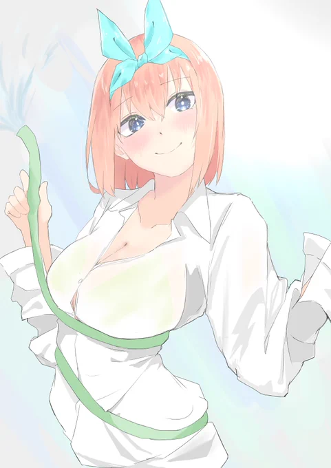 暑いけど四葉が楽しそうならいいか  #五等分の花嫁 #中野四葉 #イラスト