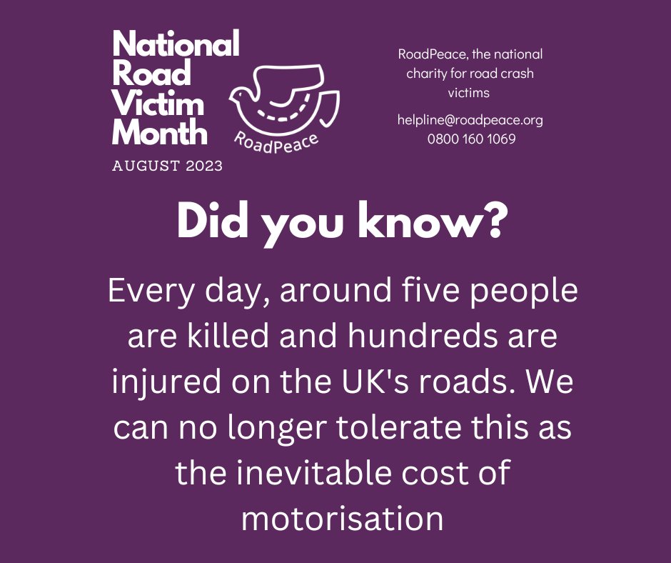 📍 August is National #RoadVictimMonth 
#VictimsVoice  
@RoadPeace