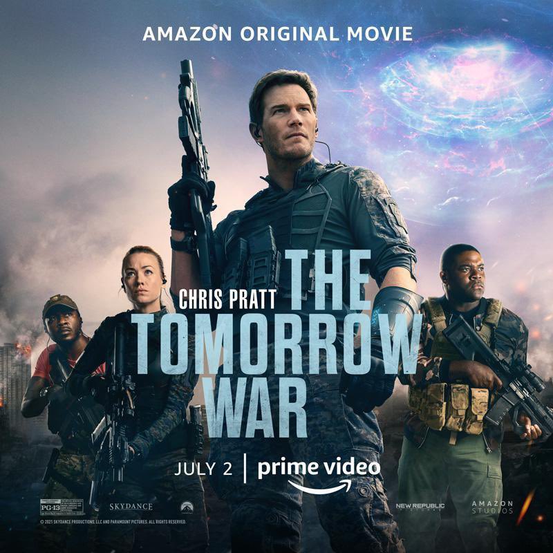 AVphile23's tweet photo. I saw #TheTomorrowWar on #AmazonPrimeVideo. I really enjoyed it. It’s difficult to make a time travel movie nowadays without the same problems and story of all the others. In this movie this is resolved simply, great movie.
#ChrisPratt #PrimeVideo https://t.co/bBZp2WoTeO